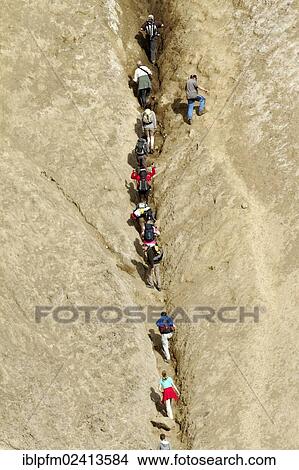 People climbing inside Viti Crater, Askja, Iceland, Europe View Large Photo Image Picture - People climbing inside Viti Crater, Askja, Iceland, Europe. Fotosearch