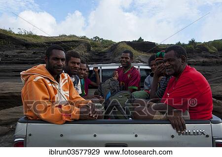 "People on a pickup driving through the volcanic ash of Mount Yasur volcano, Tanna, Vanuatu, Oceania" View Large Photo Image Stock Photo - "People on a pickup driving through the volcanic ash of Mount Yasur volcano, Tanna, Vanuatu, Oceania". Fotosearch