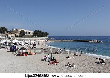 "People on the beach, Larvotto, with Jimmy'z Nightclub on the left, Monte Carlo, Principality of Monaco, Cote d'Azur, Mediterranean Sea, Europe" View Large Photo Image Stock Image - "People on the beach, Larvotto, with Jimmy'z Nightclub on the left, Monte Carlo, Principality of Monaco, Cote d'Azur, Mediterranean Sea, Europe". Fotosearch