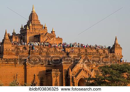 "People on the Pyathadar or Pyathatgyi Temple, stupa, pagoda, in the temple complex of the Plateau of Bagan, Mandalay Division, Myanmar or Burma" View Large Photo Image Stock Photography - "People on the Pyathadar or Pyathatgyi Temple, stupa, pagoda, in the temple complex of the Plateau of Bagan, Mandalay Division, Myanmar or Burma". Fotosearch