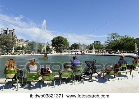 "People sitting at the fountain, Jardin des Tuileries, 1st Arrondissement, Paris, France, Europe" View Large Photo Image Stock Image - "People sitting at the fountain, Jardin des Tuileries, 1st Arrondissement, Paris, France, Europe". Fotosearch