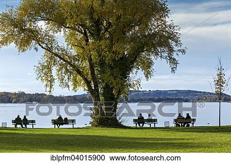 "People sitting on benches, Fraueninsel, Chiemsee, Chiemgau, Upper Bavaria, Deutschland" View Large Photo Image Stock Image - "People sitting on benches, Fraueninsel, Chiemsee, Chiemgau, Upper Bavaria, Deutschland". Fotosearch