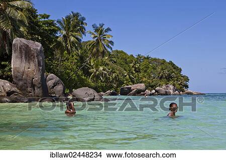 "People swimming in the sea, Anse Royale, Mahe, Seychelles, Africa, Indian Ocean, Africa" View Large Photo Image Picture - "People swimming in the sea, Anse Royale, Mahe, Seychelles, Africa, Indian Ocean, Africa". Fotosearch