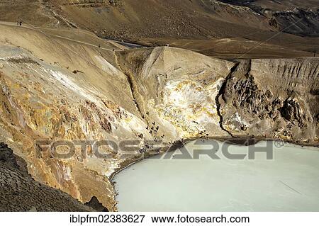"People swimming in Viti Crater, Askja, Iceland, Europe" View Large Photo Image Stock Photo - "People swimming in Viti Crater, Askja, Iceland, Europe". Fotosearch