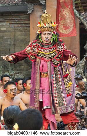 Stock Photograph - "Performance of the Balinese Kecak dance, Ubud, Bali, Indonesia, Asia". Fotosearch