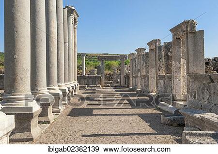 "Perge Agora, Antalya, Turkey, Asia" View Large Photo Image Stock Photo - "Perge Agora, Antalya, Turkey, Asia". Fotosearch