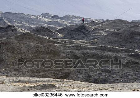 "Person standing in a moraine landscape, Nathorstbreen, Van Keulenfjorden, Spitsbergen Island, Svalbard Archipelago, Svalbard and Jan Mayen, Norway, Europe" View Large Photo Image Stock Photograph - "Person standing in a moraine landscape, Nathorstbreen, Van Keulenfjorden, Spitsbergen Island, Svalbard Archipelago, Svalbard and Jan Mayen, Norway, Europe". Fotosearch