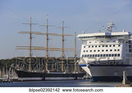 "Peter Pan Ferry, TT-Line, and the Pamir, a four-masted sailing ship, Travemuende, Schleswig-Holstein, Germany, Europe" View Large Photo Image Stock Image - "Peter Pan Ferry, TT-Line, and the Pamir, a four-masted sailing ship, Travemuende, Schleswig-Holstein, Germany, Europe". Fotosearch