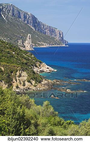 "Petra Longa pinnacle at the foot of the Su Golgo plateau near Santa Maria Navarese, Baunei, Ogliastra province, Sardinia, Italy, Europe" View Large Photo Image Stock Image - "Petra Longa pinnacle at the foot of the Su Golgo plateau near Santa Maria Navarese, Baunei, Ogliastra province, Sardinia, Italy, Europe". Fotosearch