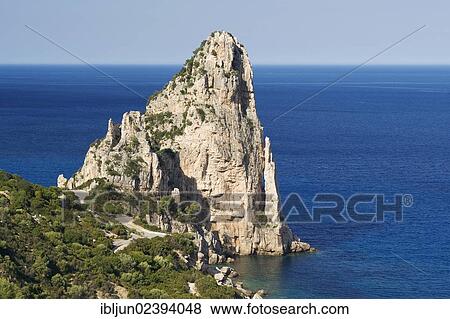 "Petra Longa pinnacle at the foot of the Su Golgo plateau near Santa Maria Navarese, Baunei, Ogliastra province, Sardinia, Italy, Europe" View Large Photo Image Stock Photo - "Petra Longa pinnacle at the foot of the Su Golgo plateau near Santa Maria Navarese, Baunei, Ogliastra province, Sardinia, Italy, Europe". Fotosearch