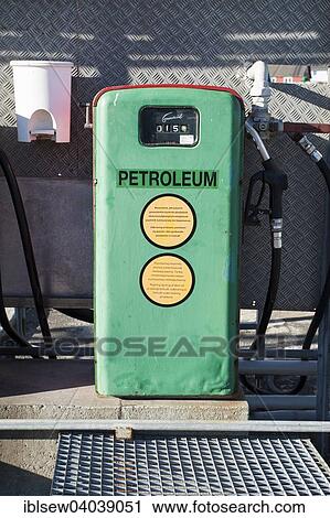 Stock Image - "Petrol pump, Qeqertarsuaq, Greenland, North America". Fotosearch