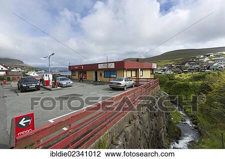 "Petrol station with a small shop in Miovagur on Vagar Island, Faroe Islands, North Sea, Northern Europe, Europe" View Large Photo Image Stock Image - "Petrol station with a small shop in Miovagur on Vagar Island, Faroe Islands, North Sea, Northern Europe, Europe". Fotosearch