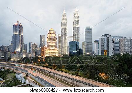 Stock Photo - "Petronas Twin Towers, Kuala Lumpur, Malaysia, Asia". Fotosearch
