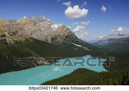 Stock Photograph - "Peyto Lake in the Rocky Mountains, Banff National Park, Alberta Province, Canada, North America". Fotosearch