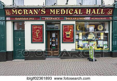 "Pharmacy, Moran's Medical Hall, Clifden, Galway, Republic of Ireland, Europe" View Large Photo Image Stock Image - "Pharmacy, Moran's Medical Hall, Clifden, Galway, Republic of Ireland, Europe". Fotosearch