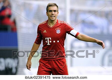 Stock Photography - "Philipp Lahm, FC Schalke 04 - FC Bavaria Munich 0: 2, Veltins Arena, Gelsenkirchen, North Rhine-Westphalia, Germany, Europe". Fotosearch