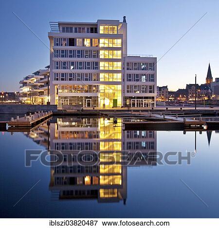 "Phoenix Lake with the Facharztzentrum medical centre at the blue hour, Dortmund, North Rhine-Westphalia, Germany, Europe" View Large Photo Image Stock Photo - "Phoenix Lake with the Facharztzentrum medical centre at the blue hour, Dortmund, North Rhine-Westphalia, Germany, Europe". Fotosearch