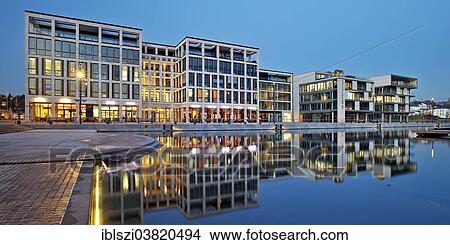 "Phoenix Lake with the waterfront and modern architecture at the blue hour, Dortmund, North Rhine-Westphalia, Germany, Europe" View Large Photo Image Picture - "Phoenix Lake with the waterfront and modern architecture at the blue hour, Dortmund, North Rhine-Westphalia, Germany, Europe". Fotosearch