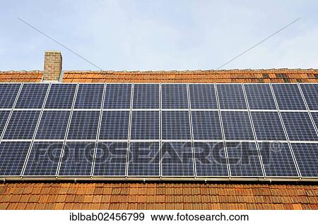 "Photovoltaic array, solar power system on the roof of a farm, Muensterland region, North Rhine-Westphalia, Germany, Europe, PublicGround, Europe" View Large Photo Image Stock Photo - "Photovoltaic array, solar power system on the roof of a farm, Muensterland region, North Rhine-Westphalia, Germany, Europe, PublicGround, Europe". Fotosearch