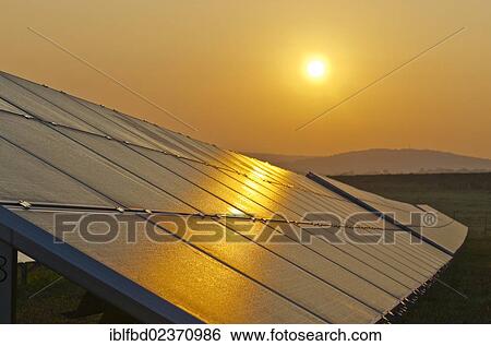 "Photovoltaic power plant, at sunrise, Nentmannsdorf, Saxony, Germany, Europe" View Large Photo Image Stock Photograph - "Photovoltaic power plant, at sunrise, Nentmannsdorf, Saxony, Germany, Europe". Fotosearch
