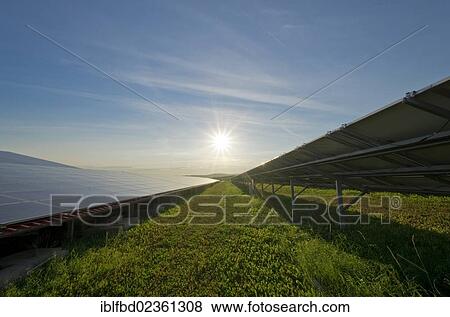 Stock Photo - "Photovoltaic power plant, Nentmannsdorf, Saxony, Germany, Europe". Fotosearch