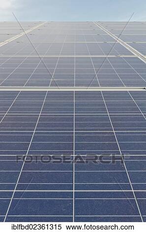 Stock Photography - "Photovoltaic power plant, Nentmannsdorf, Saxony, Germany, Europe". Fotosearch