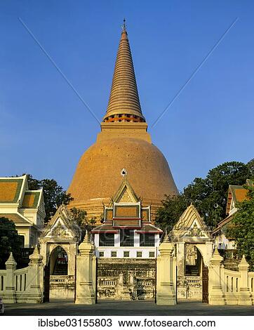 "Phra Pathom Chedi, 127 m, the tallest Buddhist building worldwide, Nakhon Pathom, Nakhon Pathom Province, Thailand, Asia" View Large Photo Image Stock Image - "Phra Pathom Chedi, 127 m, the tallest Buddhist building worldwide, Nakhon Pathom, Nakhon Pathom Province, Thailand, Asia". Fotosearch