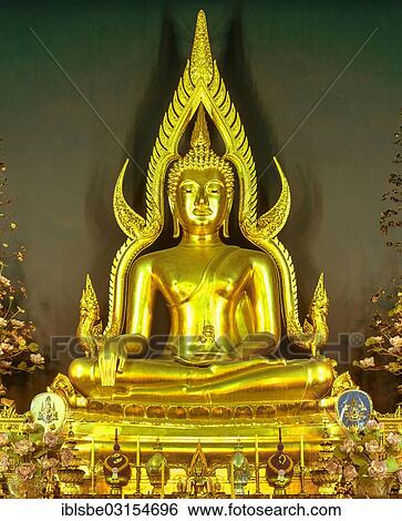 "Phra Phutthachinnarat, Buddha statue in the marble temple of Wat Benchamabophit, Bangkok, Central Thailand, Thailand, Asia" View Large Photo Image Stock Photograph - "Phra Phutthachinnarat, Buddha statue in the marble temple of Wat Benchamabophit, Bangkok, Central Thailand, Thailand, Asia". Fotosearch