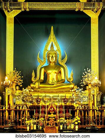 "Phra Phutthachinnarat, Buddha statue in the marble temple of Wat Benchamabophit, Bangkok, Central Thailand, Thailand, Asia" View Large Photo Image Stock Photography - "Phra Phutthachinnarat, Buddha statue in the marble temple of Wat Benchamabophit, Bangkok, Central Thailand, Thailand, Asia". Fotosearch