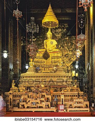 "Phra Ubosot, Buddha statue, Wat Pho Temple, Bangkok, Central Thailand, Thailand, Asia" View Large Photo Image Stock Photograph - "Phra Ubosot, Buddha statue, Wat Pho Temple, Bangkok, Central Thailand, Thailand, Asia". Fotosearch