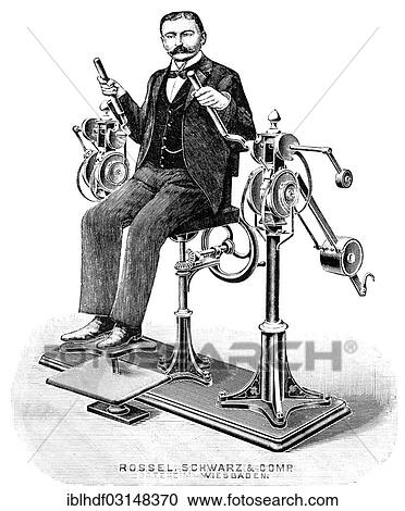 "Physiotherapy with fitness equipment, state of the art of therapeutic techniques, early 20th Century, illustration" View Large Photo Image Stock Image - "Physiotherapy with fitness equipment, state of the art of therapeutic techniques, early 20th Century, illustration". Fotosearch