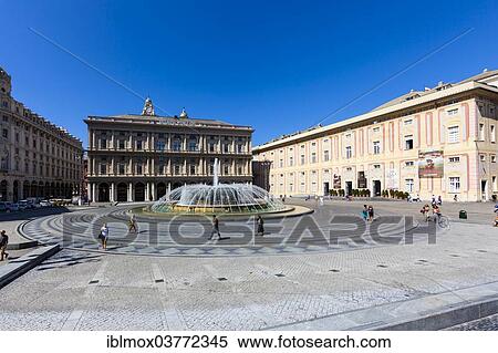 "Piazza De Ferrari with fountain, Palazzo della Regione Liguria at back, Genoa, Liguria, Italy, Europe" View Large Photo Image Stock Photography - "Piazza De Ferrari with fountain, Palazzo della Regione Liguria at back, Genoa, Liguria, Italy, Europe". Fotosearch