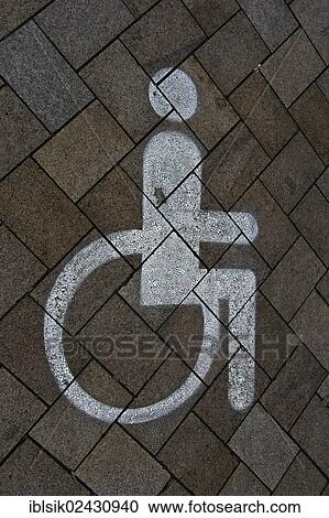 "Pictogram, disabled parking, town centre of Biberach, Upper Swabia, Baden-Wuerttemberg, Germany, Europe" View Large Photo Image Stock Image - "Pictogram, disabled parking, town centre of Biberach, Upper Swabia, Baden-Wuerttemberg, Germany, Europe". Fotosearch