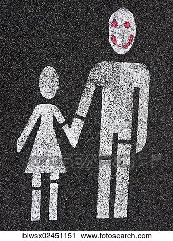 Pictogram for a pedestrian crossing on asphalt View Large Photo Image Stock Image - Pictogram for a pedestrian crossing on asphalt. Fotosearch