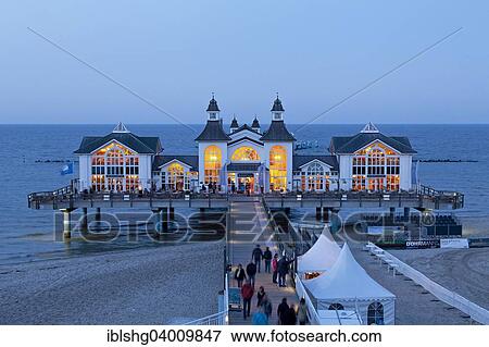 Stock Photo - "Pier, Baltic seaside resort Sellin, Rugen, Mecklenburg-Western Pomerania". Fotosearch