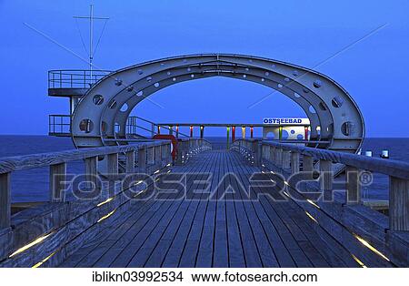 Picture - "Pier, Kellenhusen, Baltic Sea, Schleswig-Holstein, Germany, Europe". Fotosearch