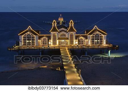 "Pier of Sellin at dusk, Sellin, Ruegen, Mecklenburg-Western Pomerania, Germany, Europe" View Large Photo Image Picture - "Pier of Sellin at dusk, Sellin, Ruegen, Mecklenburg-Western Pomerania, Germany, Europe". Fotosearch