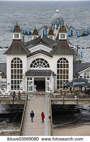 "Pier on the beach, Baltic Seaside Resort Sellin, Rugen, Mecklenburg-Western Pomerania, Germany, Europe" View Large Photo Image Stock Image - "Pier on the beach, Baltic Seaside Resort Sellin, Rugen, Mecklenburg-Western Pomerania, Germany, Europe". Fotosearch