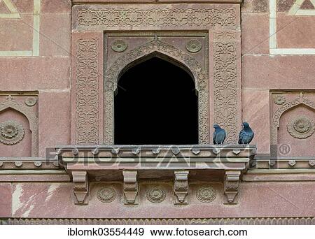 "Pigeons on a balcony with decorative elements carved in sandstone, Red Fort, Agra, Uttar Pradesh, India, Asia" View Large Photo Image Stock Photo - "Pigeons on a balcony with decorative elements carved in sandstone, Red Fort, Agra, Uttar Pradesh, India, Asia". Fotosearch