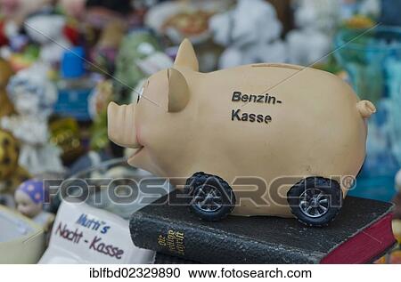 standing piggy bank