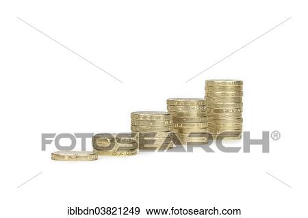 Piles of UK sterling pound coins View Large Photo Image Stock Photo - Piles of UK sterling pound coins. Fotosearch