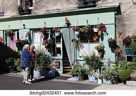 Stock Image - "Pilgrim house in the village of Saugues, a stop on el Camino de Santiago, Via Podiensis, Way of St James, Gevaudan, Haute Loire, Auvergne, France, Europe". Fotosearch
