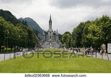 "Pilgrimage church, Basilica of our Lady of the Rosary, Lourdes, Midi-Pyrenees region, department of Hautes-Pyrenees, France, Europe" View Large Photo Image Stock Photo - "Pilgrimage church, Basilica of our Lady of the Rosary, Lourdes, Midi-Pyrenees region, department of Hautes-Pyrenees, France, Europe". Fotosearch