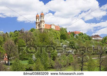 Stock Photo - "Pilgrimage Church of Schonberg, Ellwangen, Baden-Wurttemberg, Germany, Europe". Fotosearch