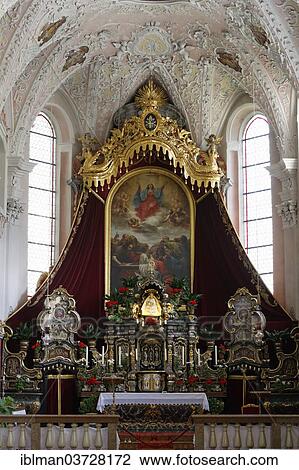 "Pilgrimage Church of the Virgin Mary of the Snow, high altar, Maria Luggau, Lesachtal, Hermagor District, Carinthia, Austria, Europe" View Large Photo Image Stock Image - "Pilgrimage Church of the Virgin Mary of the Snow, high altar, Maria Luggau, Lesachtal, Hermagor District, Carinthia, Austria, Europe". Fotosearch