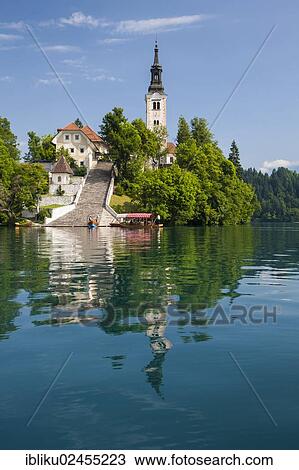 "Pilgrimage island of Blejski otok, Lake Bled, Triglav National Park, Slovenia, Europe" View Large Photo Image Stock Image - "Pilgrimage island of Blejski otok, Lake Bled, Triglav National Park, Slovenia, Europe". Fotosearch
