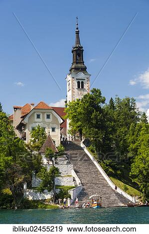 "Pilgrimage island of Blejski otok, Lake Bled, Triglav National Park, Slovenia, Europe" View Large Photo Image Stock Photo - "Pilgrimage island of Blejski otok, Lake Bled, Triglav National Park, Slovenia, Europe". Fotosearch