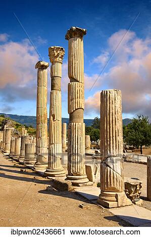 "Pillars of The Basilica, 1st century A. D., Ephesus Archaeological Site, Anatolia, Turkey, Asia" View Large Photo Image Stock Image - "Pillars of The Basilica, 1st century A. D., Ephesus Archaeological Site, Anatolia, Turkey, Asia". Fotosearch