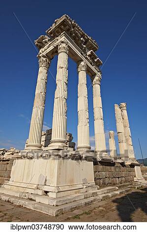 "Pillars of the Greco Roman Temple of Trajan, Pergamon archaeological site, UNESCO World Heritage Site, Bergama, Turkey, Asia" View Large Photo Image Stock Image - "Pillars of the Greco Roman Temple of Trajan, Pergamon archaeological site, UNESCO World Heritage Site, Bergama, Turkey, Asia". Fotosearch