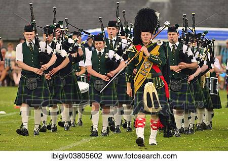 "Pipe major leading a pipe band on the sports ground at the Highland Games, Dufftown, Moray, Highlands, Scotland, United Kingdom, Europe" View Large Photo Image Stock Image - "Pipe major leading a pipe band on the sports ground at the Highland Games, Dufftown, Moray, Highlands, Scotland, United Kingdom, Europe". Fotosearch